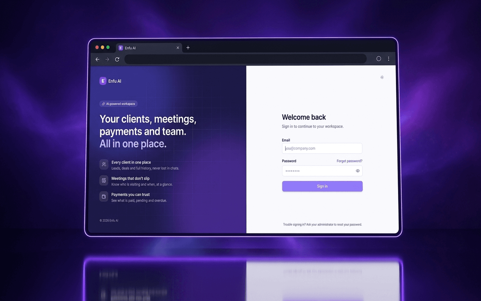 Enfu AI product interface