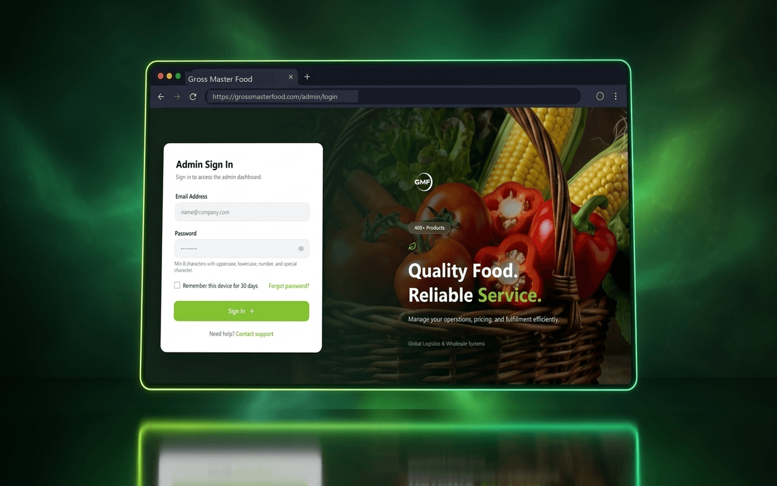 Gross Master Food (GMF) product interface